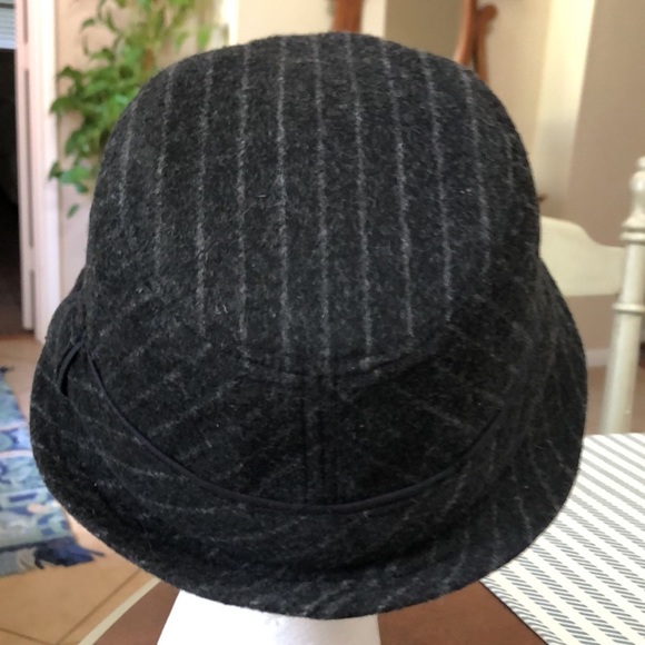1989 Place Gray Striped Fedora Hat   B123 - Picture 8 of 10